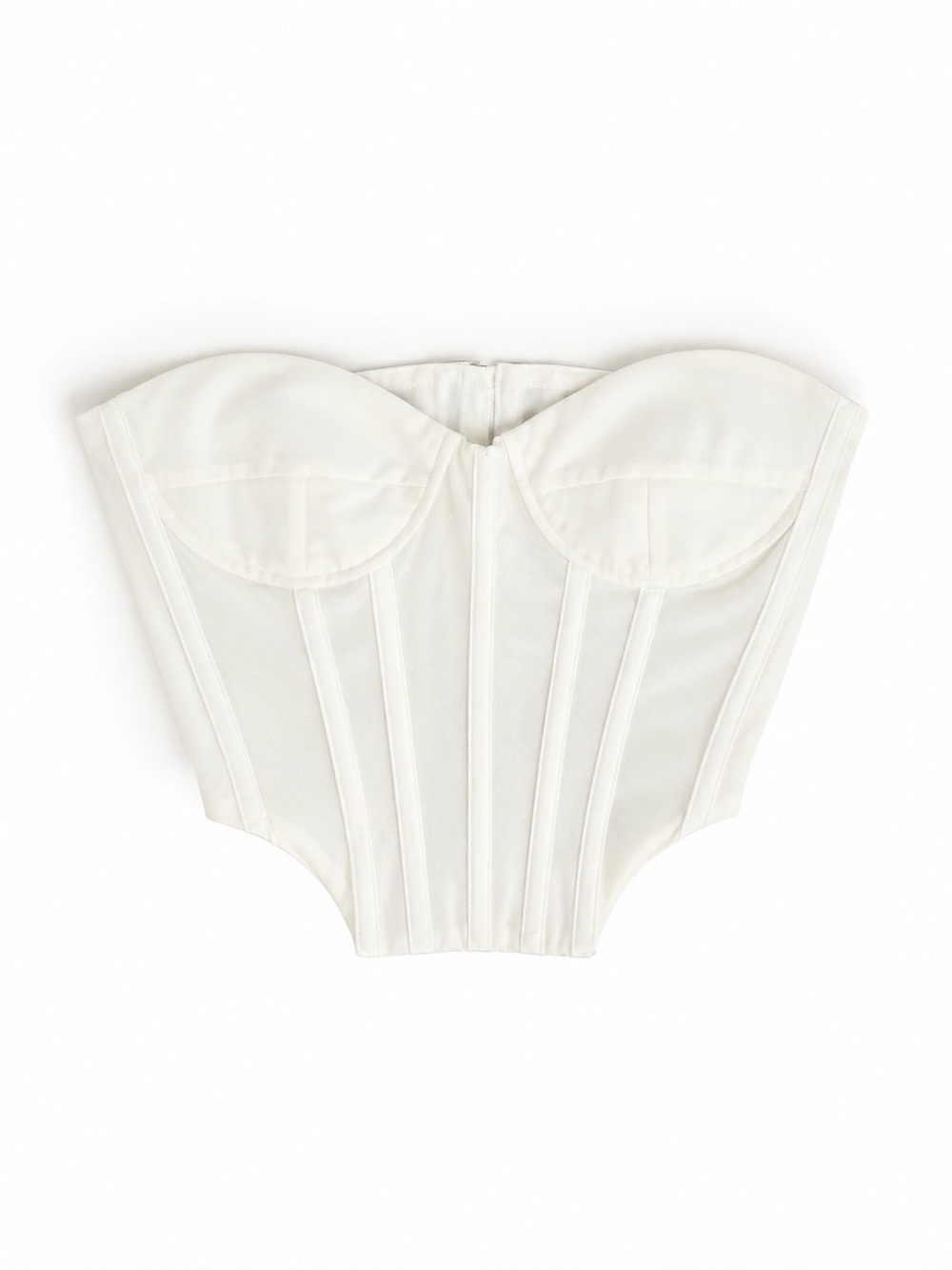 Bardot White Corset Bustier Top | Tailored to Fit Small | Bridal